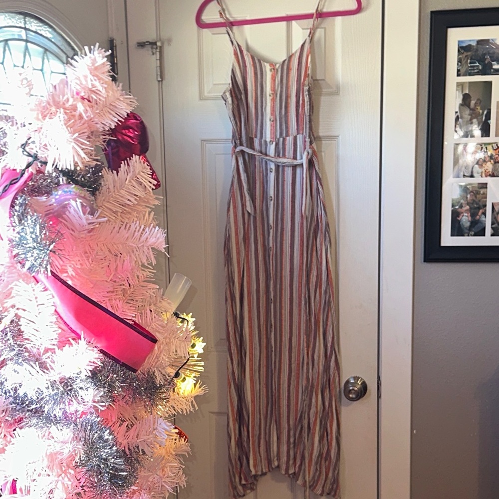 Elegant Striped Maxi Dress